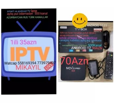 televizor asılqanı: Yeni Smart TV boks TV box 128 GB, Android, Ünvandan götürmə