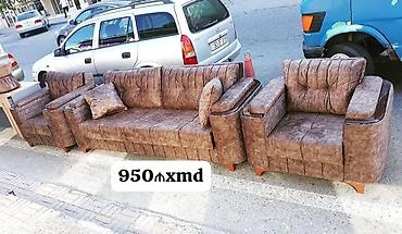 berber stolu: Künc deyil, klassik dəst: 3 hissəli salon mebel dəsti - Tərkibi: 1 — 1