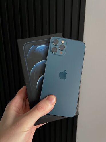 aple 14: IPhone 12 Pro, 256 GB, Pacific Blue, Zəmanət, Kredit, Simsiz şarj
