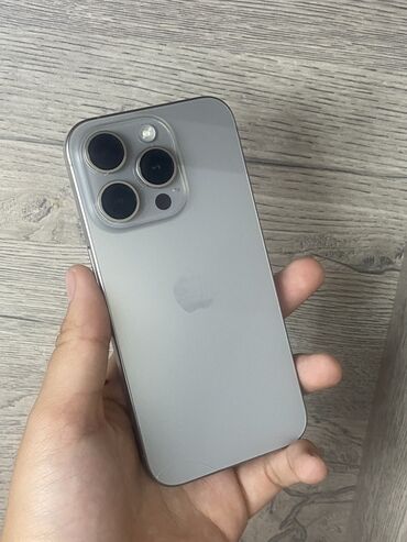 продать айфон на запчасти: IPhone 15 Pro, Б/у, 512 ГБ, Natural Titanium, Защитное стекло, Чехол, 97 %
