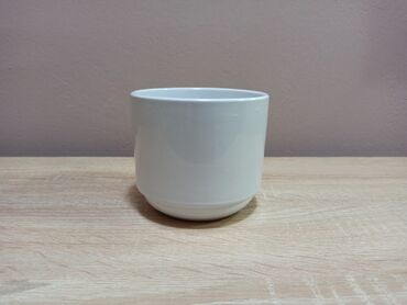 fishbone bez mana: Pot, Ceramics, color - White, Used