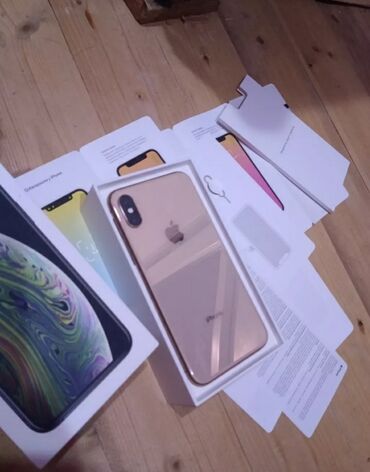 dubay iphone kreditle: IPhone Xs, 512 GB, Qızılı, Simsiz şarj, Face ID, Barmaq izi