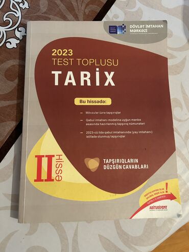 dim tarix test toplusu 2 ci hisse pdf: Tarix toplu 2ci hisse yeni neşr. Veziyyeti yenidir. Reql alıcılar