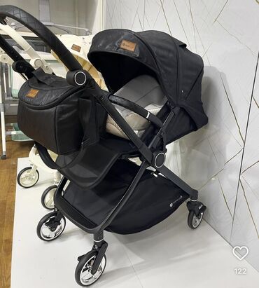 benebaby lux: Коляска, цвет - Черный, Б/у