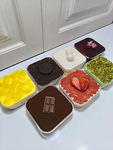 analar ucun tortlar: Meyvəli və şokoladlı kub tiramisu çeşidləri Məzmun və ləzzətlər: - — 1