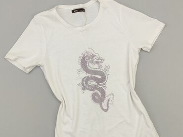 biała letnia sukienki boho: T-shirt, SinSay, XS (EU 34), condition - Very good