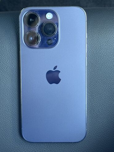 Apple iPhone: IPhone 14 Pro, Б/у, 1 ТБ, Deep Purple, Защитное стекло, Чехол, Кабель, 84 %