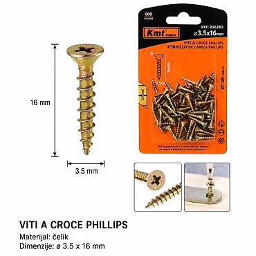 hilti aku udarni odvijac: KMT Ekseri za lesonit pocinkovani u boji – 3.5 × 16 mm, 65 kom Opis — 1