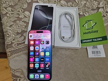 iphone qutu: IPhone 16 Pro, 128 GB, Ağ, Zəmanət — 7