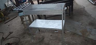 isti doseme: Metal manqal və şiş kabab üçün brazier - Material: qalın metal gövdə — 3