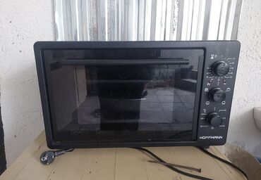 Кухонные вытяжки: Духовка Hoffmann, Электрическая, цвет - Черный, Отдельностоящая, Б/у