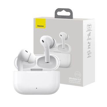 Qulaqcıqlar: Simsiz (Bluetooth) Qulaqcıqlar, Baseus, rəng - Ağ