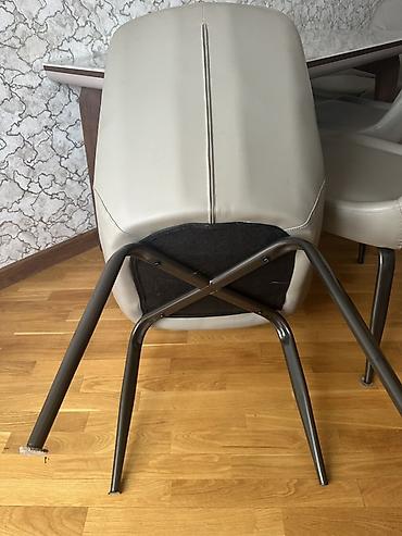 suni guler: Məhsul: Yumşaq oturacaqlı yemək otağı/kafe stulu - Rəng: Açıq boz — 4