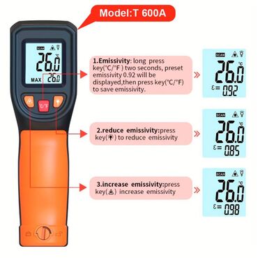 Ostali alati i mašine: Nov bezkontaktni industrijski laserski merač temperature sa LCD na lalafo.rs — 5 Ostali alati i mašine: Nov bezkontaktni industrijski laserski merač temperature sa LCD — 5
