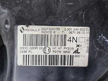 Передние фары: Передняя правая фара Renault 2010 г., Б/у, Оригинал, Германия — 19