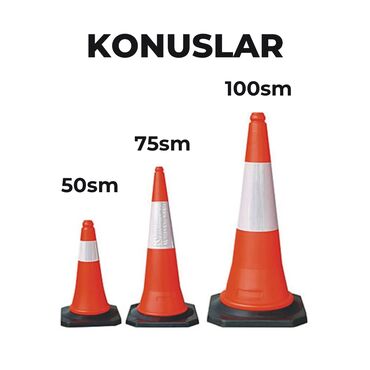 репетитор по геометрии 6 класс: YOL KONUSLARI 50sm, 75sm, 1 metr YOL KONUSLARI Konuslar modelinə