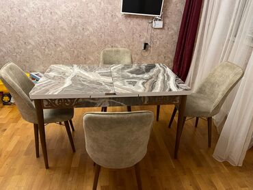 Комплекты столов и стульев: Metbex masa Desti 150 AZN ehmedli Fatime 54 7878