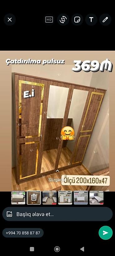 islenmis paltar skaflari: Dolab yeni qarderob paltar dolabı — 1