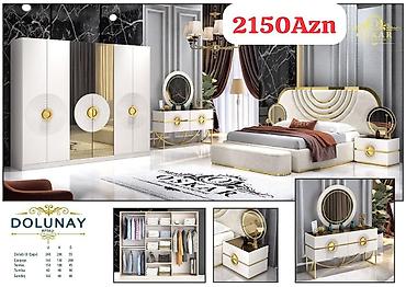 Yataq otağı dəstləri: İkinəfərlik çarpayı, Dolab, Termo, Tumba, Yeni — 53
