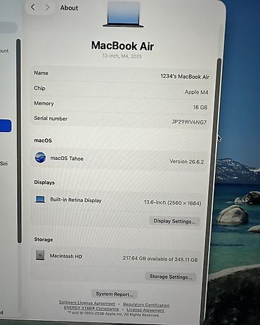 apple id: Ультрабук, Б/у, Apple M4, ОЗУ, RAM: 16 ГБ, В рассрочку — 5