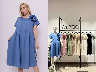 perla 34: Haljina siroka. - Model do kolena sa opuštenim A-krojem i visokim — 1