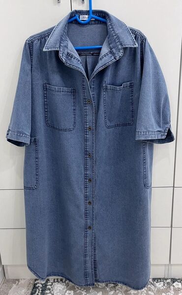 бордовые джинсы женские: Повседневное платье, Джинс, XL (EU 42)