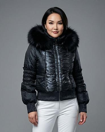 Пуховик, Короткая модель, Италия, С капюшоном, С мехом, L, XL