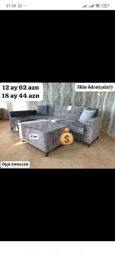 Masa və oturacaq dəstləri: Künc divan, Yeni