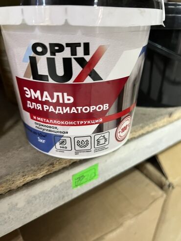 краска оптима: | Эмаль, цвет - Белый