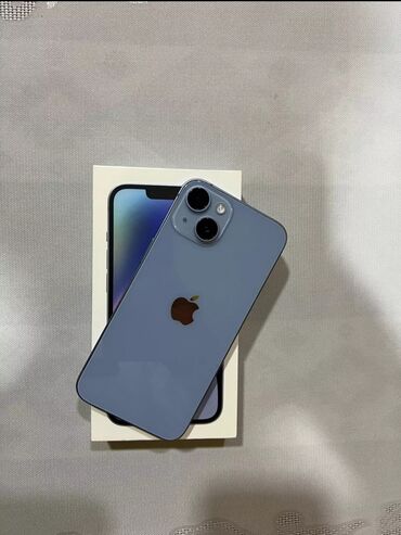 Apple iPhone: IPhone 14, 128 GB, Sierra Blue, Zəmanət, Barmaq izi, Simsiz şarj