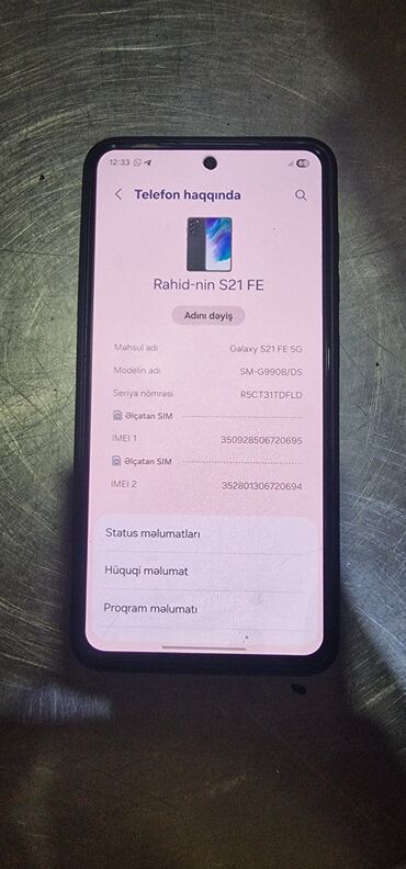 Samsung: Samsung Galaxy S21 FE, 128 GB, rəng - Qara, İki sim kartlı — 3