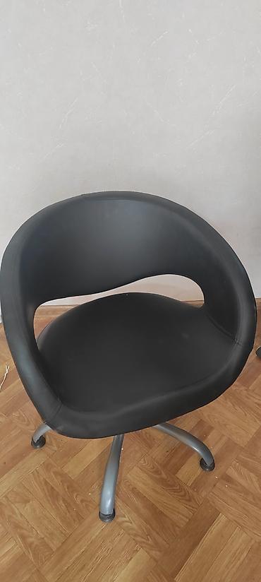 bağca mebel: Döşənmiş ofis/ev kreslosu - Rəng: qara - Material: yumşaq eko‑dəri — 1