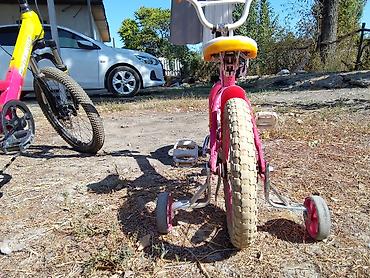 Детские велосипеды: Үч велосипед сатылат 1) Детский велосипед Starke (розовый) - Колеса — 12