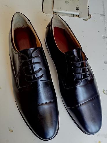 Ayaqqabılar: Klassik kişi dəri ayaqqabısı - Model: Kap-toe, 4 deşikli bağcıqlı - — 1