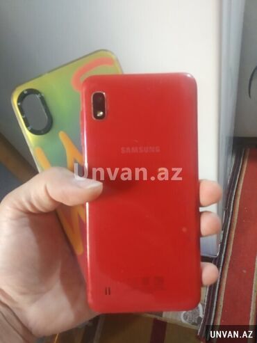 Adapterlər: Samsung Galaxy A10, 32 GB, rəng - Qırmızı, Barmaq izi