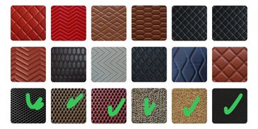 Полики: 5D Экокожа Полики Для салона цвет - Черный, Новый, Самовывоз — 9