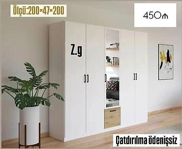 Ağ rəngli 4 qapılı paltar dolabı. - Ölçü: 200×47×200 sm (şəkildə lalafo.az -da Ağ rəngli 4 qapılı paltar dolabı. - Ölçü: 200×47×200 sm (şəkildə