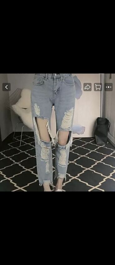 джинсы рваные: Прямые, Рваные