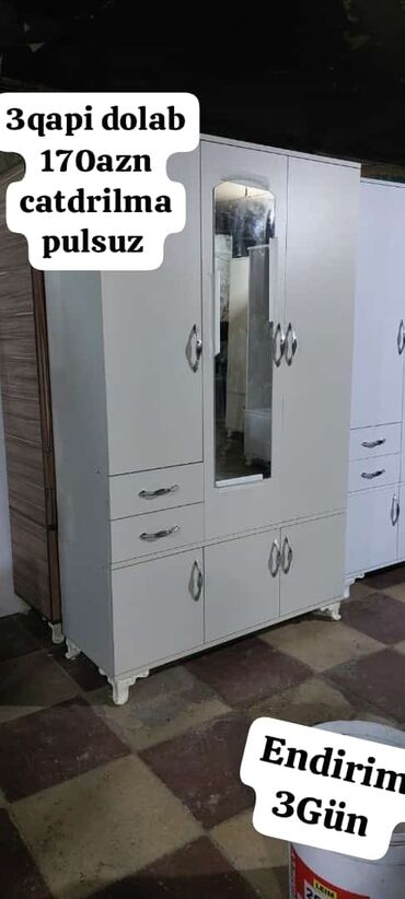 Dolablar: Yeni, 3 qapılı Düz dolab, Qarderob, paltar dolabı, Azərbaycan — 12