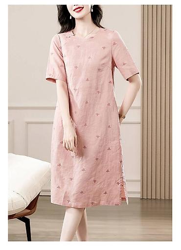 Повседневные платья: Представляем утонченное платье из 100% натурального льна в нежном — 12