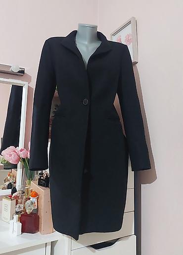 lil solid accessories: Zara Elegantni ženski kaput – crni - Kroj: klasičan, strukiran — 1