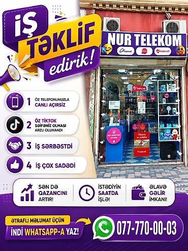 video operator vakansiya: SMM menecer tələb olunur, İstənilən yaş — 2