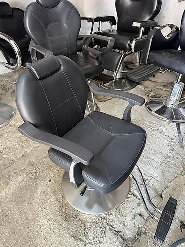 salon guzguler: Peşəkar bərbər/kosmetologiya kreslosu - Material: qara rəngli — 1