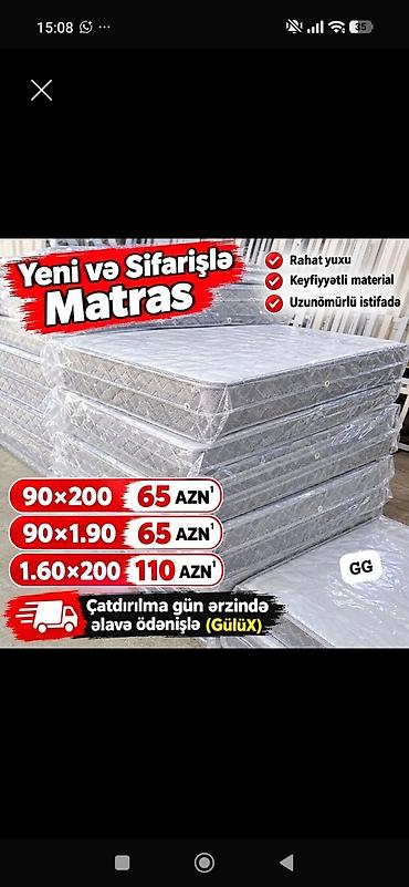 Yeni və sifarişlə matraslar - Rahat yuxu üçün dizayn - Keyfiyyətli lalafo.az -da Yeni və sifarişlə matraslar - Rahat yuxu üçün dizayn - Keyfiyyətli