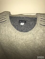 Džemperi: Džemper, L, XL, Giorgio Armani, bоја - Siva, Pamuk — 2