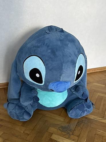 masinlar oyuncaq: Böyük ölçülü “Stitch” plyuş oyuncağı - Rəng: tünd mavi, açıq mavi — 1