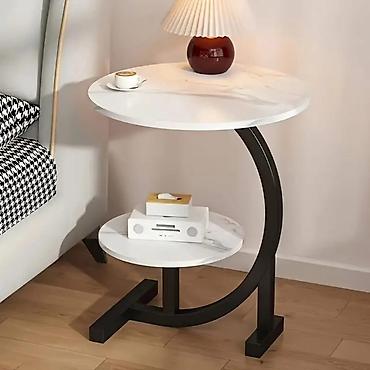 mini garniture: Klub stočić za kafu sa policama od drveta je praktičan i moderan — 4