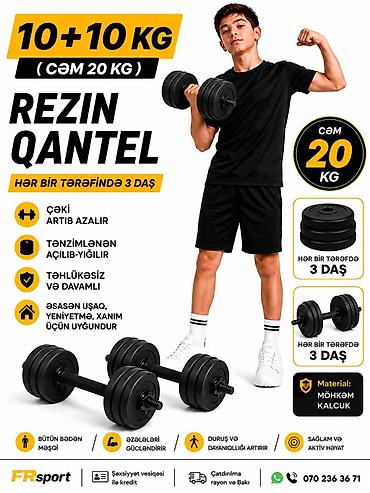 Rezin Qantellər, Çəki: 10 kq, Yeni lalafo.az -da Rezin Qantellər, Çəki: 10 kq, Yeni