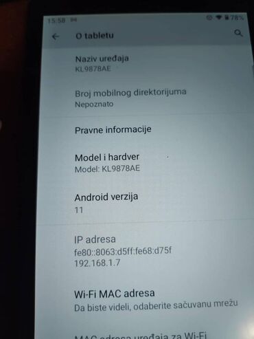 Tableti: Klipad tablet 8 inch velicine android 11 baterija dobra nema naloga — 9