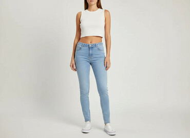 spodnie szerokie cropp: Cropp, Jeans for women, size M